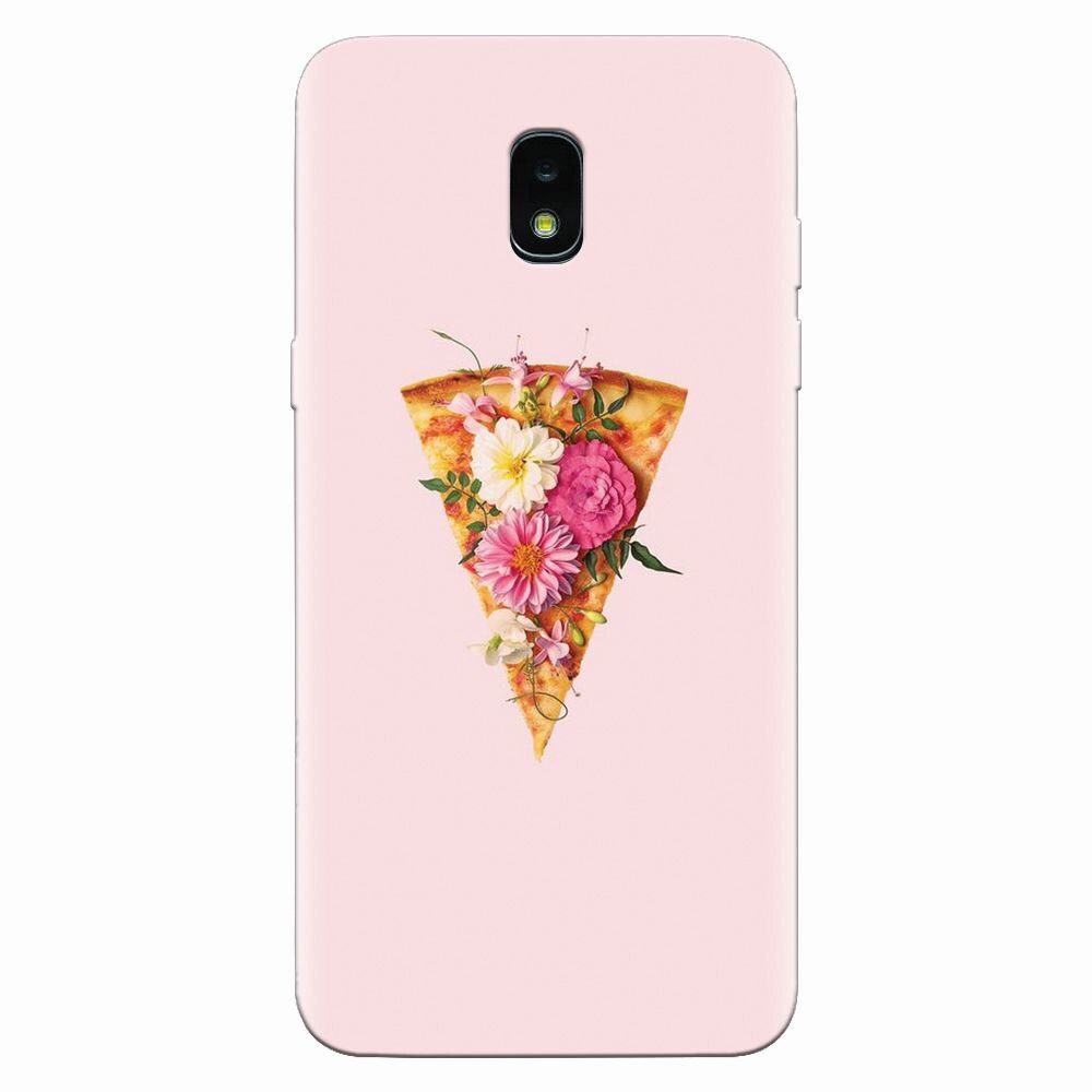 Husa silicon pentru Samsung Galaxy J3 2018, Flower Pizza