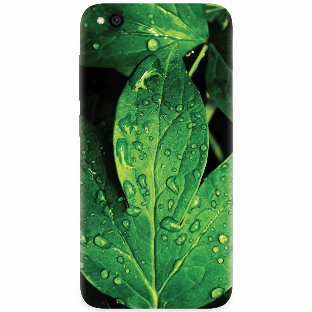 Husa silicon pentru Xiaomi Redmi Go, Leaves And Dew