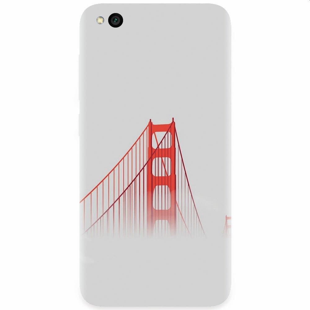 Husa silicon pentru Xiaomi Redmi Go, Red Bridge In Clouds