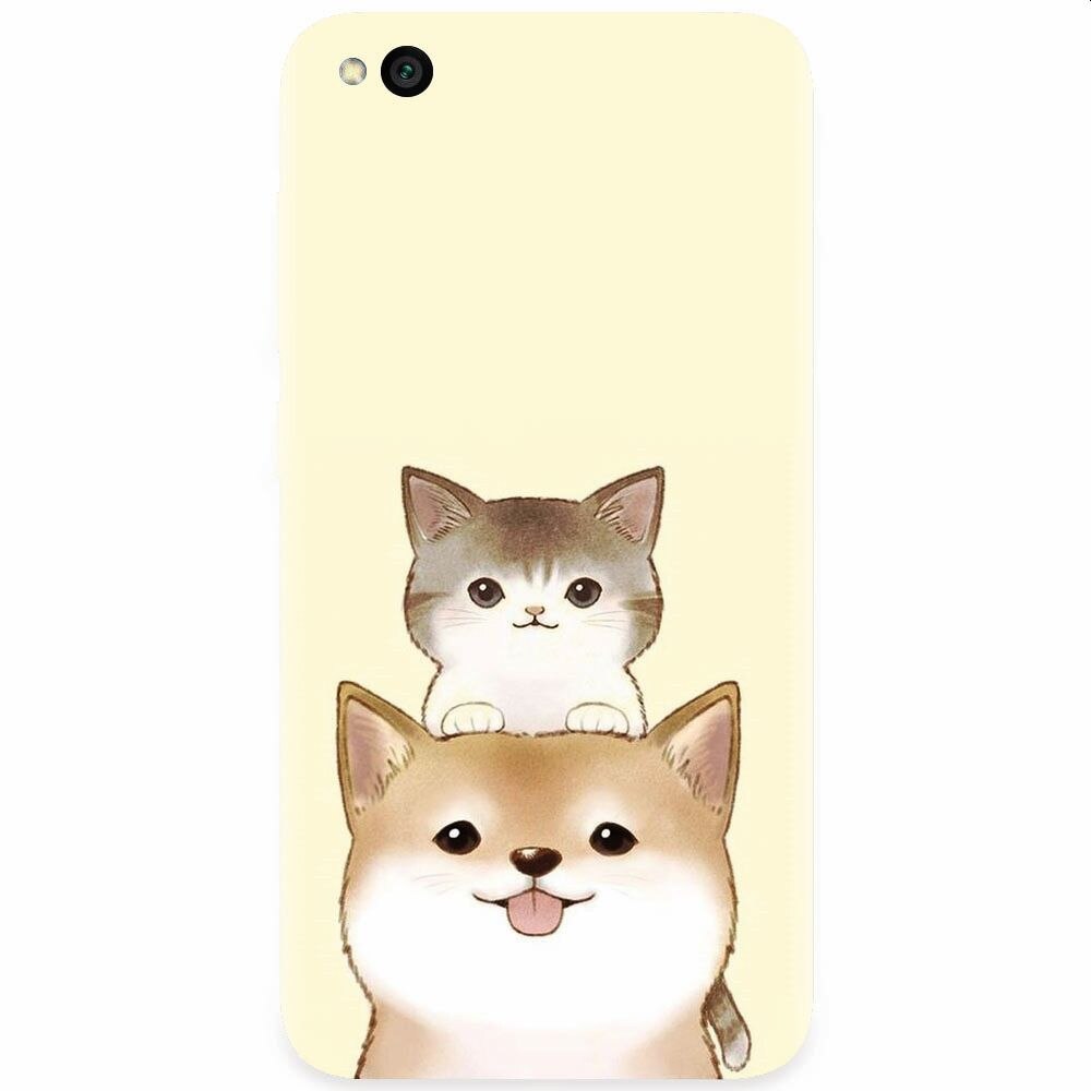 Husa silicon pentru Xiaomi Redmi Go, Two Cat