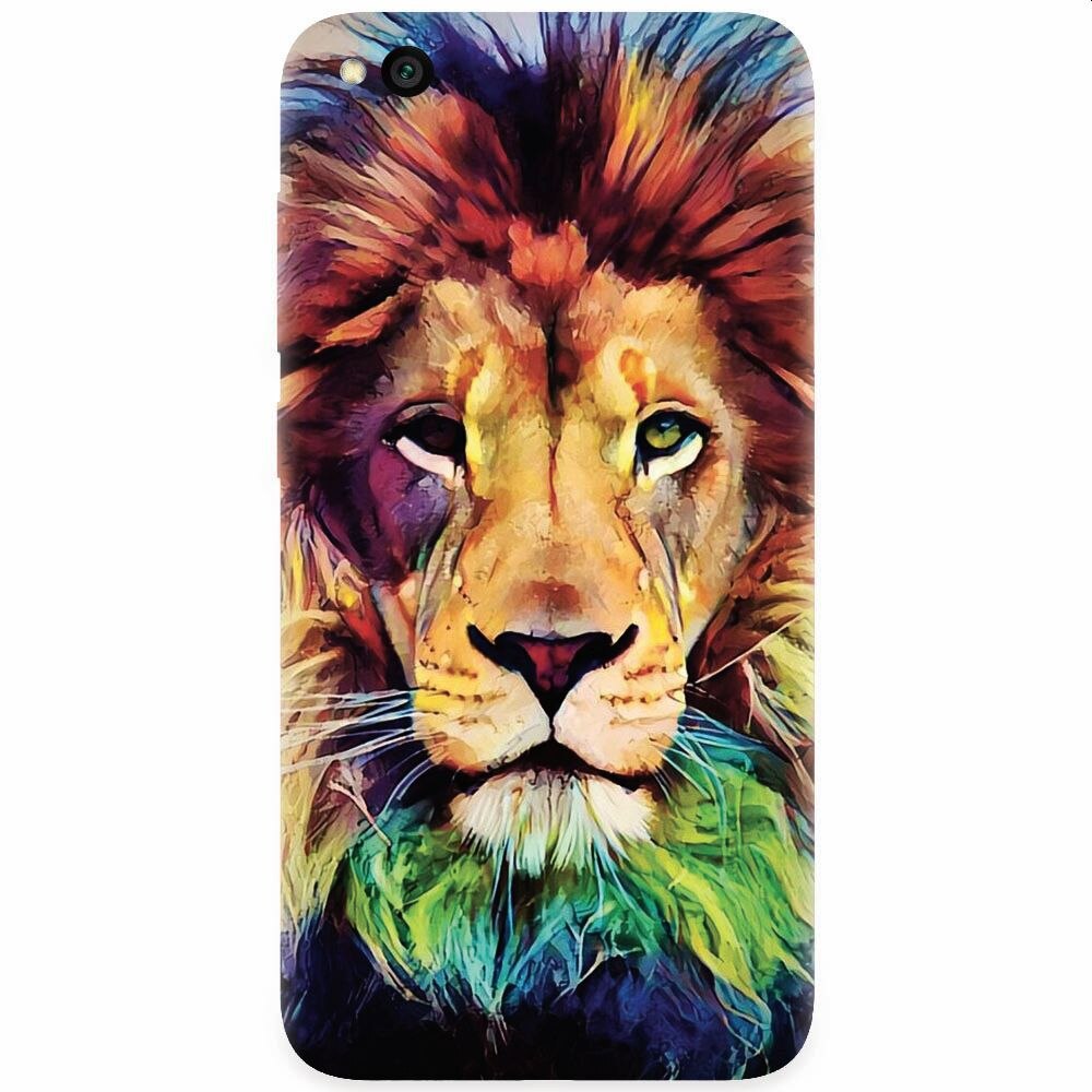 Husa silicon pentru Xiaomi Redmi Go, Colorfull Lion