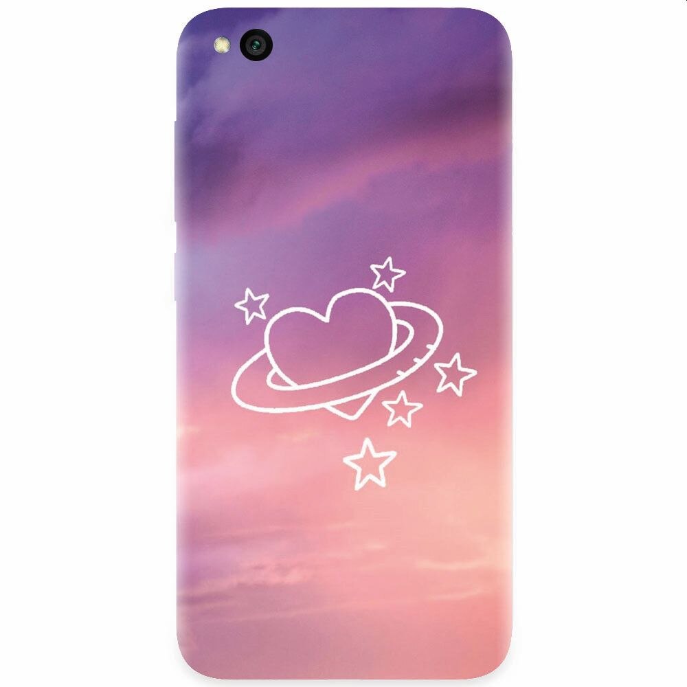 Husa silicon pentru Xiaomi Redmi Go, Galaxy Heart