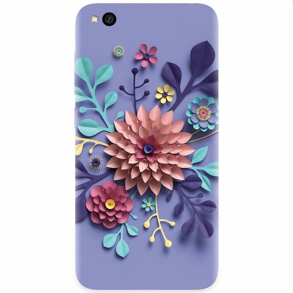 Husa silicon pentru Xiaomi Redmi Go, Flower Artwork
