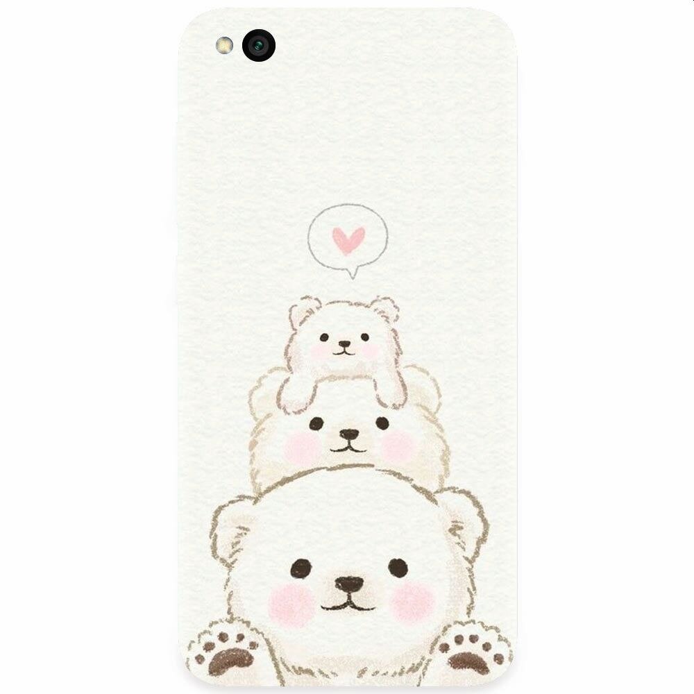 Husa silicon pentru Xiaomi Redmi Go, Bear Family