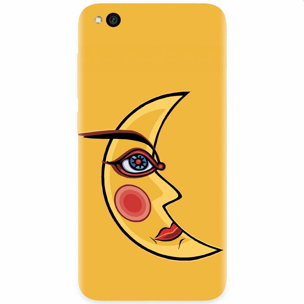 Husa silicon pentru Xiaomi Redmi Go, Yellow Moon