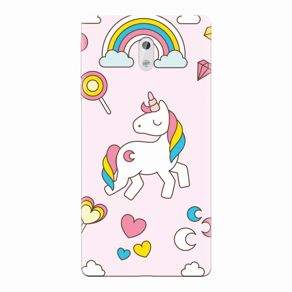 Husa silicon pentru Nokia 3, Cute Unicorn