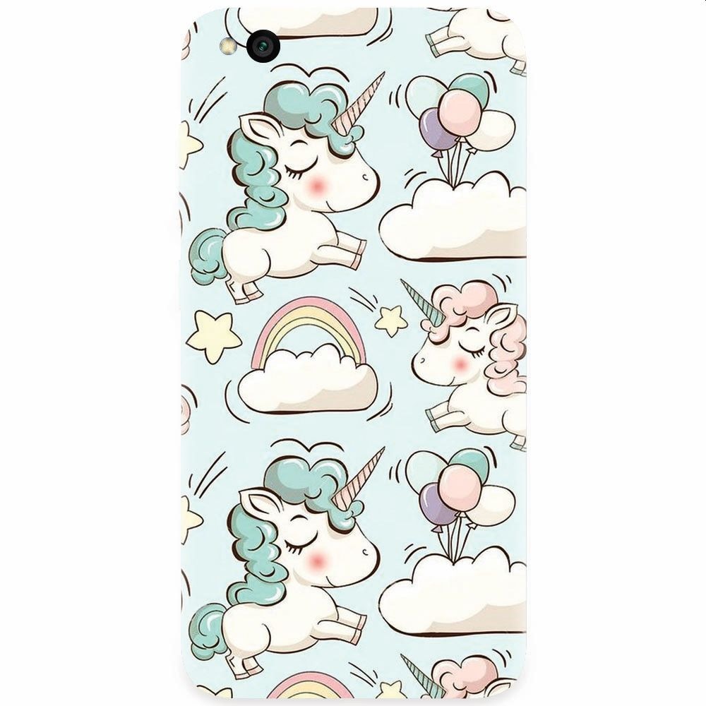 Husa silicon pentru Xiaomi Redmi Go, Unicorns And Clouds