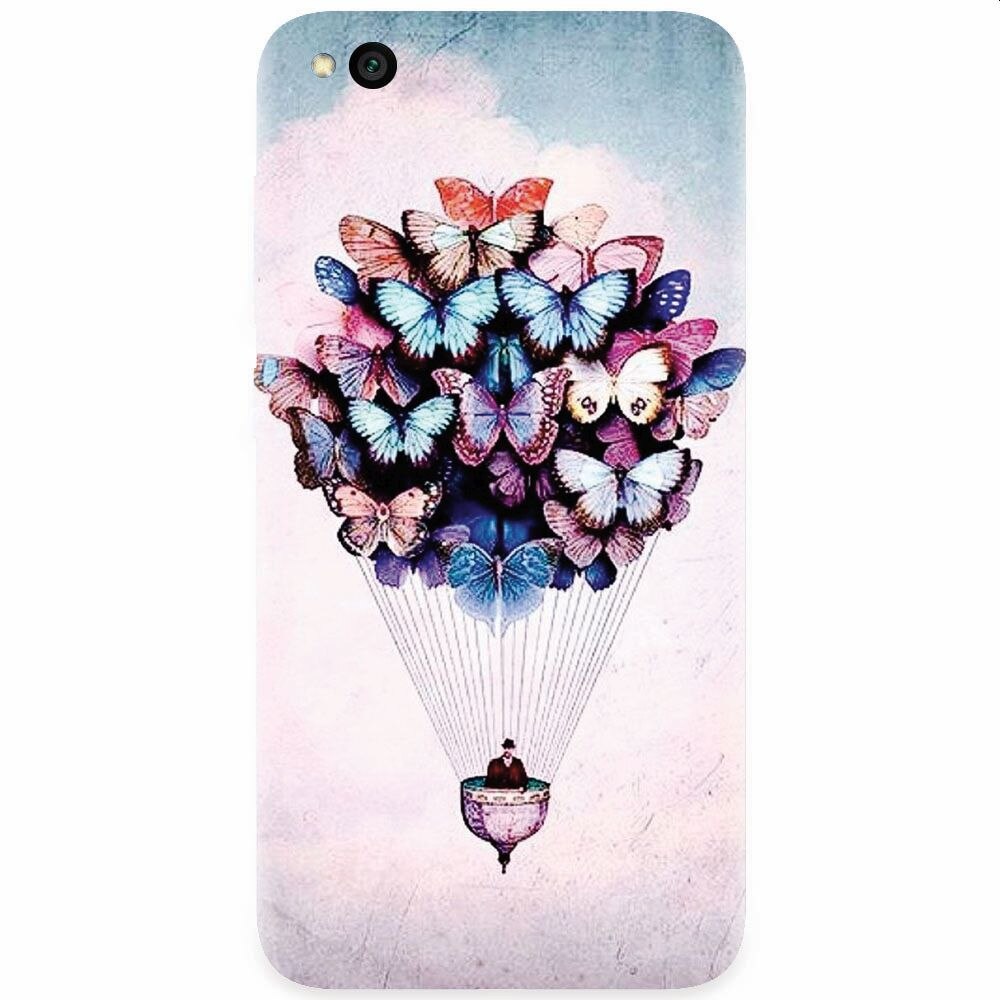 Husa silicon pentru Xiaomi Redmi Go, Butterfly Baloon