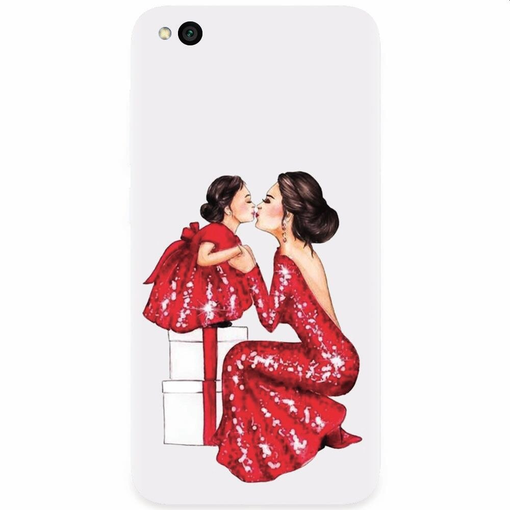 Husa silicon pentru Xiaomi Redmi Go, Double Red Dress