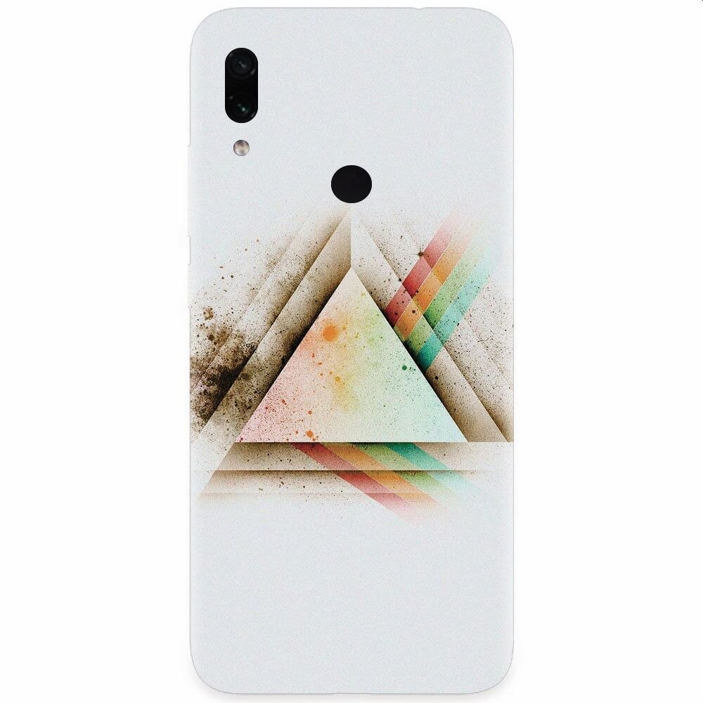 Husa silicon pentru Xiaomi Redmi Note 7, Abstract Grunge Light Triangle