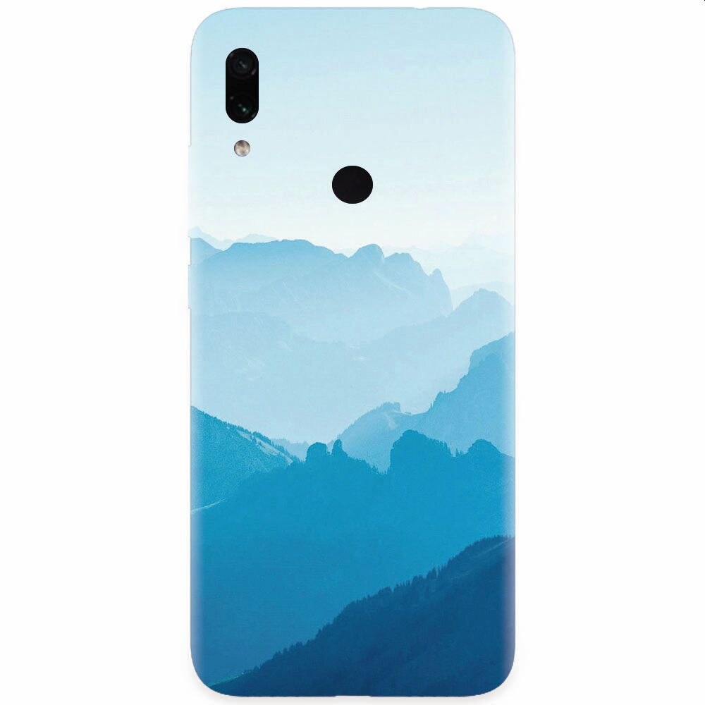 Husa silicon pentru Xiaomi Redmi Note 7, Blue Mountain Crests