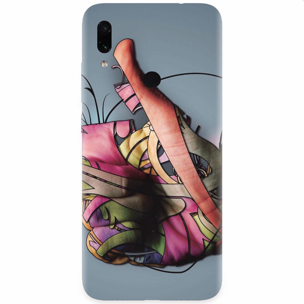 Husa silicon pentru Xiaomi Redmi Note 7, Beautiful Hand Art