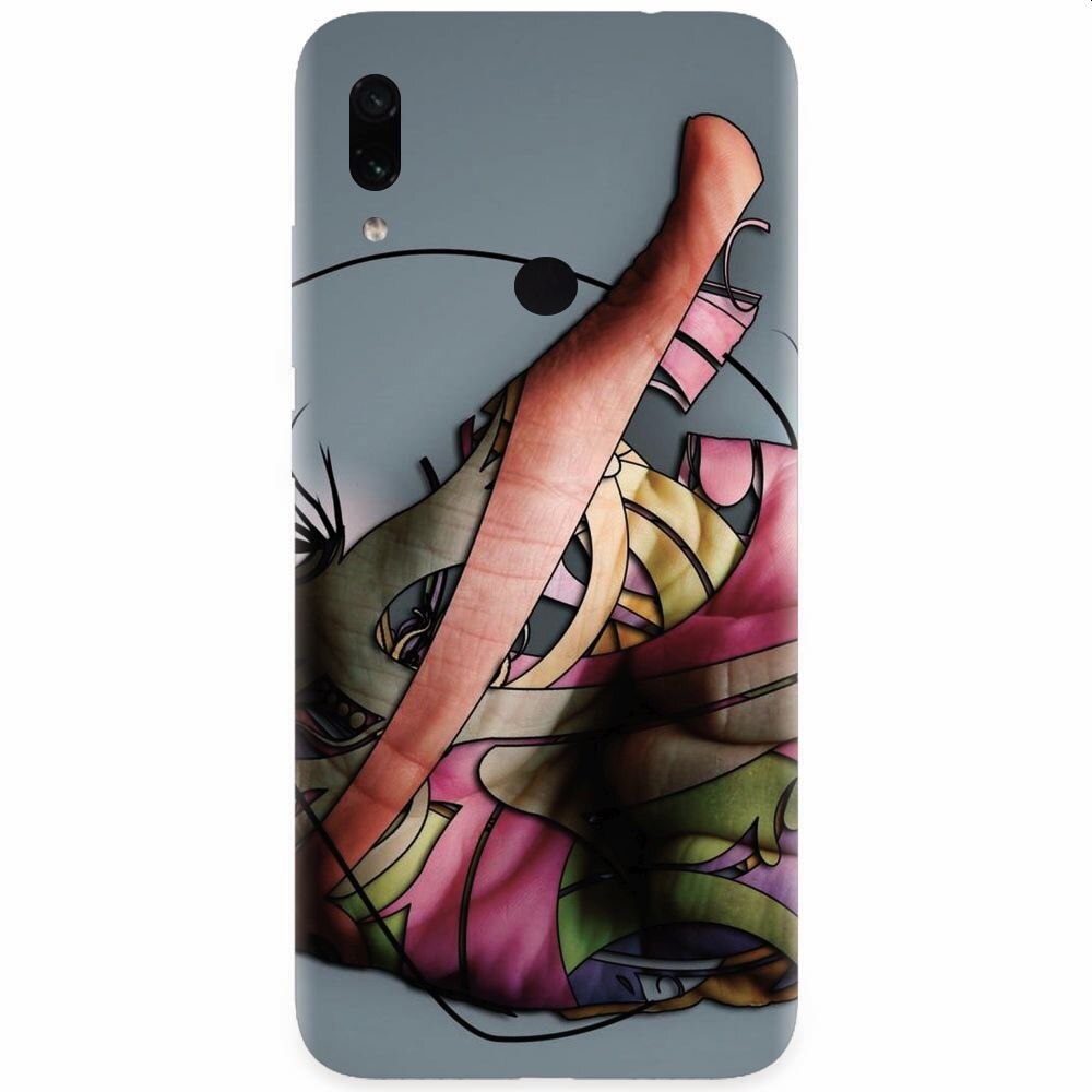 Husa silicon pentru Xiaomi Redmi Note 7, Abstract Minimalistic Hands