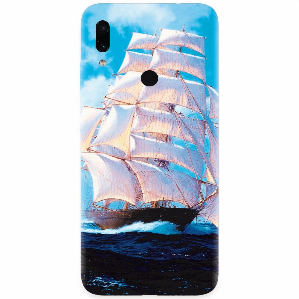 Husa silicon pentru Xiaomi Redmi Note 7, Attractive Art Of Ships