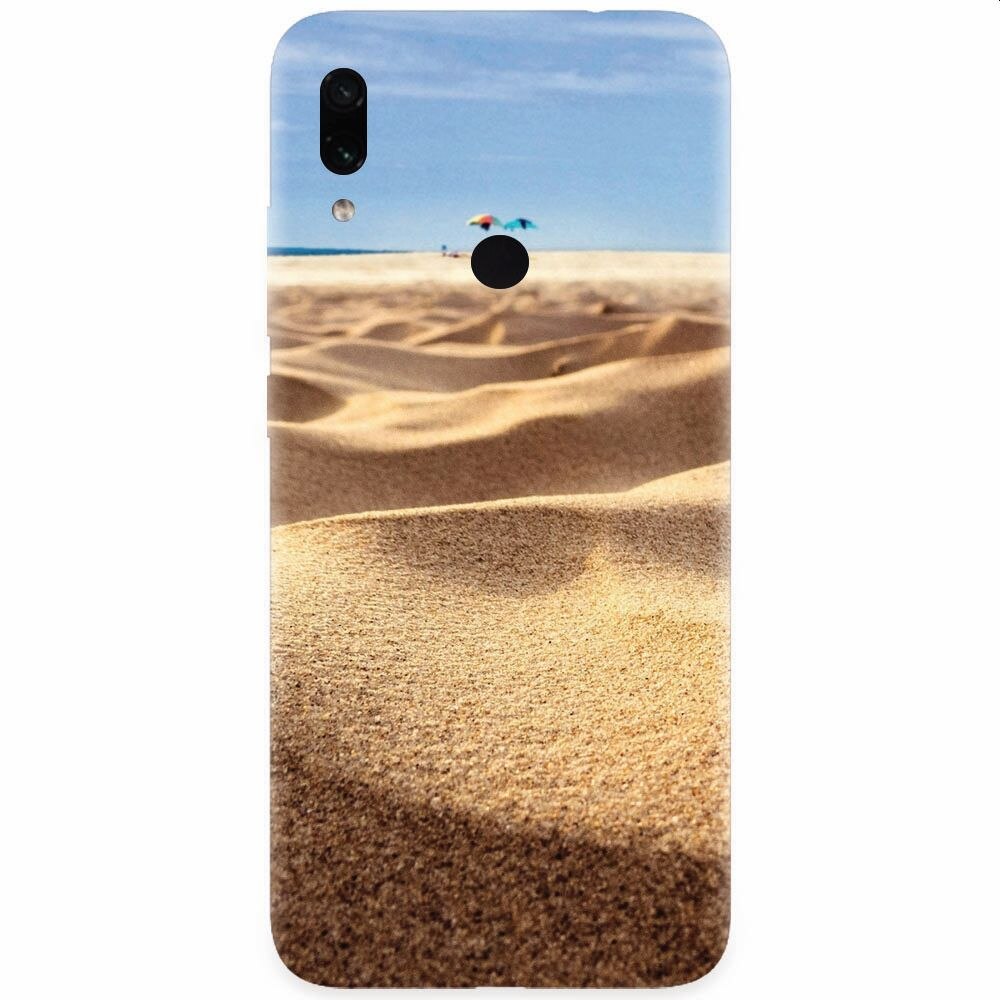 Husa silicon pentru Xiaomi Redmi Note 7, Beach Sand Closeup Holiday