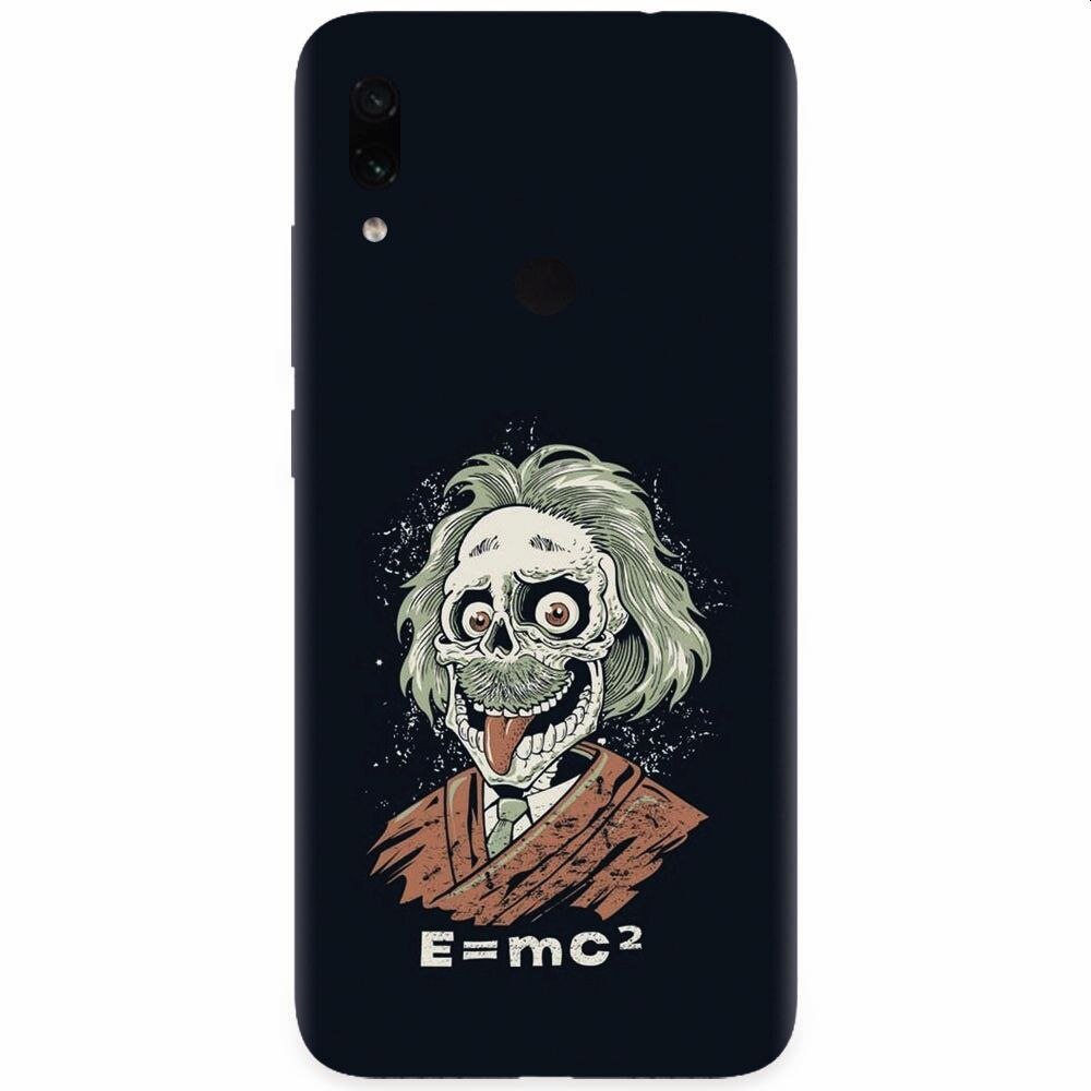 Husa silicon pentru Xiaomi Redmi Note 7, Albert Einstein Caricature