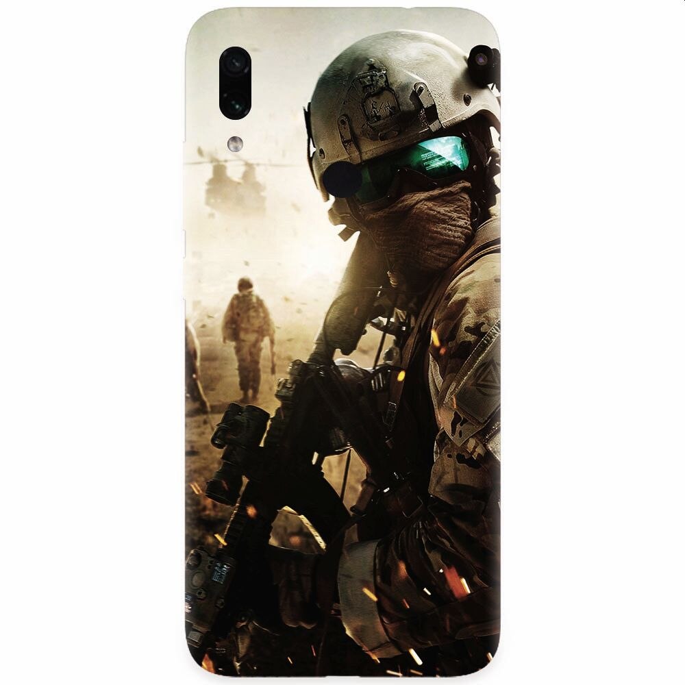 Husa silicon pentru Xiaomi Redmi Note 7, Battlefield