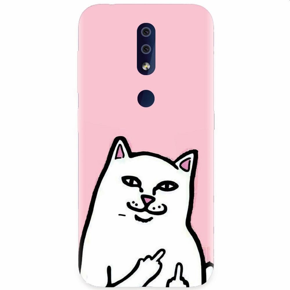 Husa silicon pentru Nokia 4.2, White Cat