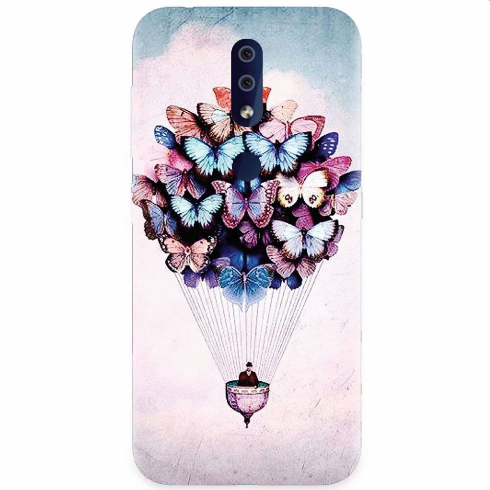Husa silicon pentru Nokia 4.2, Butterfly Baloon