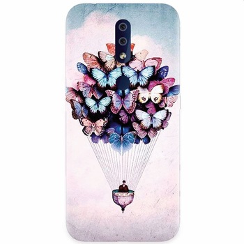 Husa silicon pentru Nokia 4.2, Butterfly Baloon Husa silicon pentru Nokia 4.2, Butterfly Baloon
