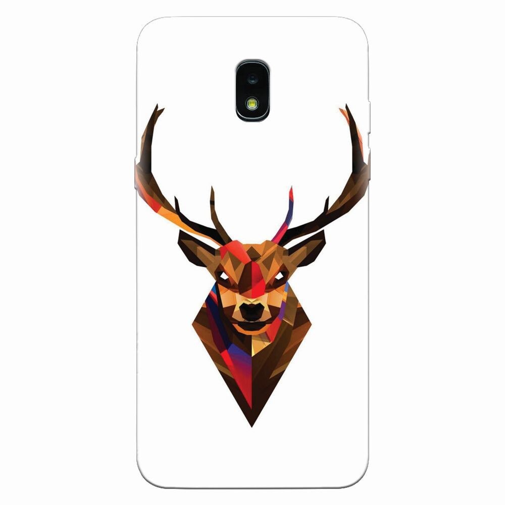 Husa silicon pentru Samsung Galaxy J3 2018, Geometric Tibetan Antelope