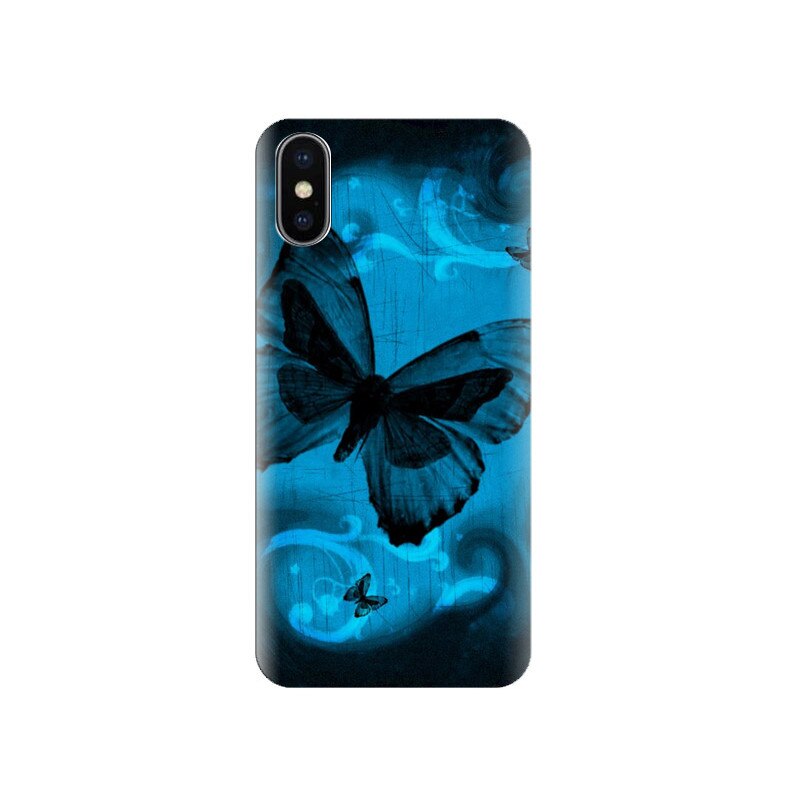 Husa Iphone X Blue Butterfly