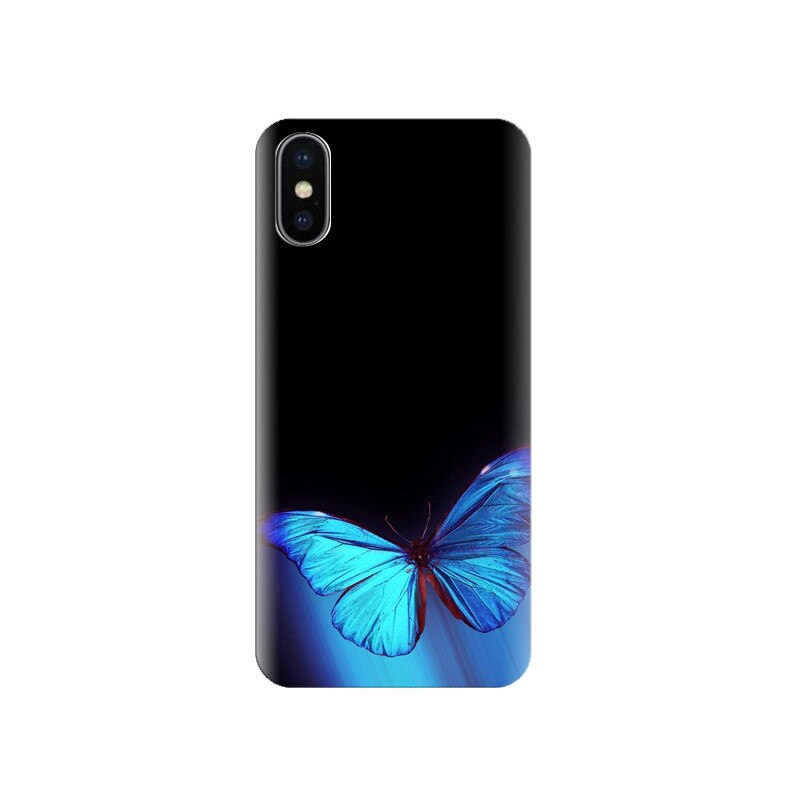 Husa Iphone X Blue Butterfly 004