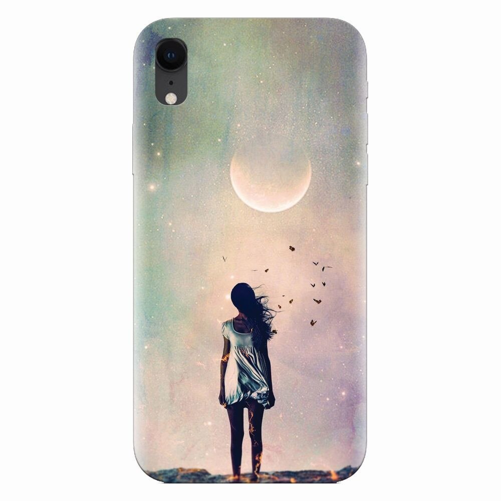 Husa silicon pentru Apple Iphone XR, Alone Woman Cgi Hd K