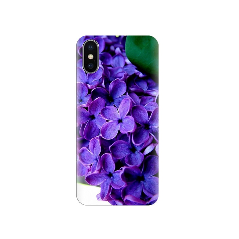 Husa Iphone X Purple Flowers 005
