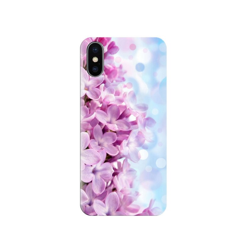 Husa Iphone X Purple Flowers 002