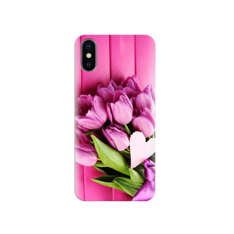 Husa Iphone X Pink Flower 004