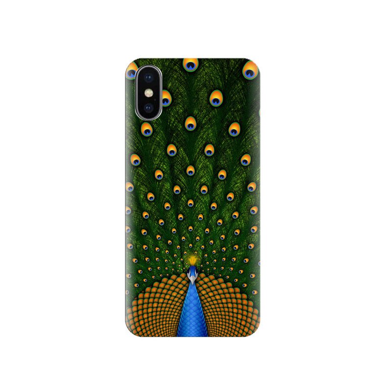 Husa Iphone X Peacock Feather Art