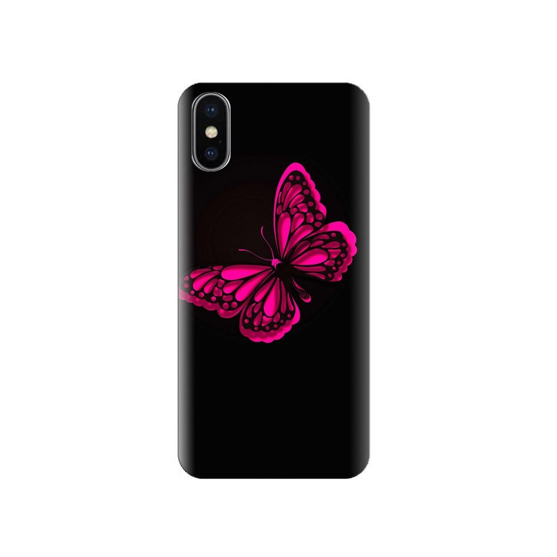 Husa Iphone X Pink Butterfly 001