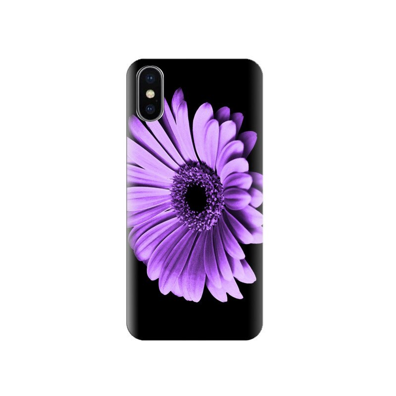 Husa Iphone X Purple Flowers 004