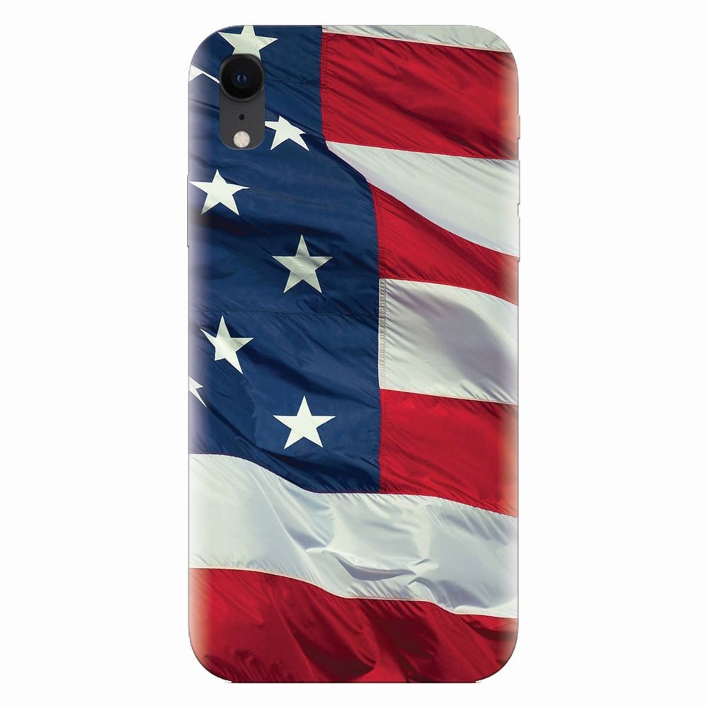 Husa silicon pentru Apple Iphone XR, American Flag Illustration
