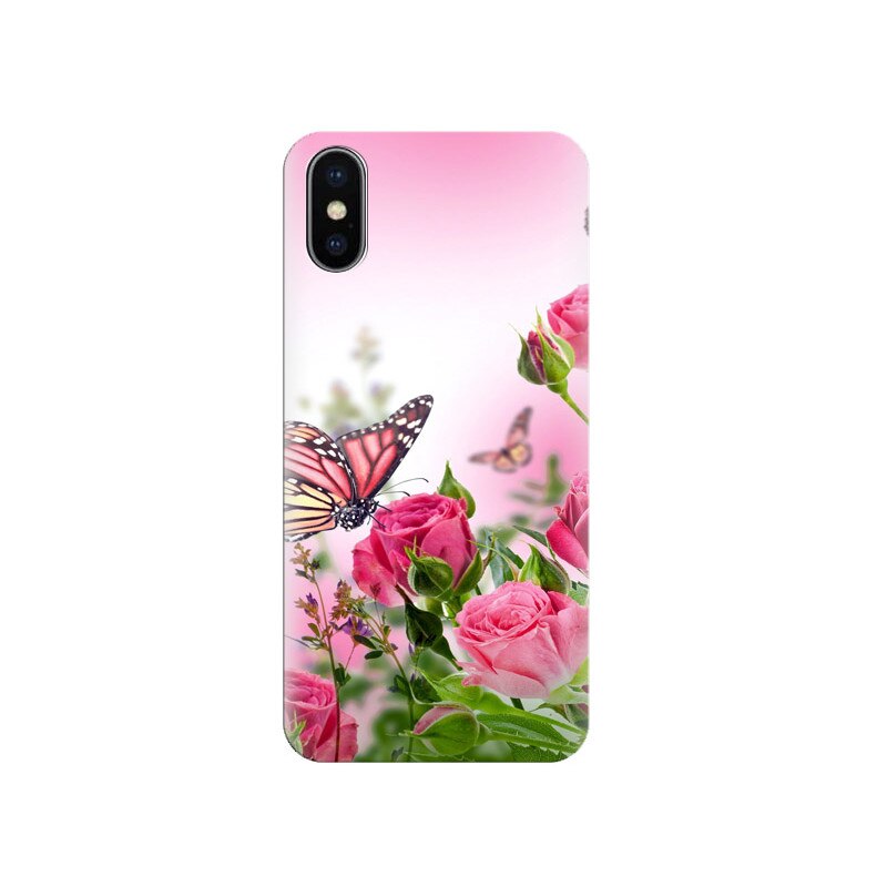 Husa Iphone X Pink Butterfly 004