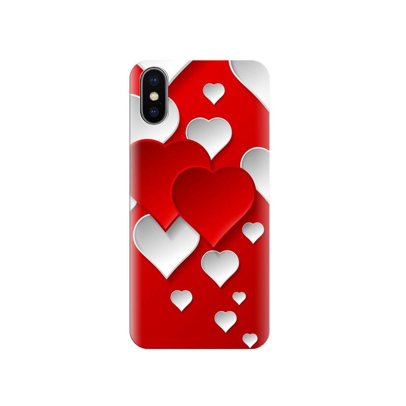 Husa Iphone X Hearts Wooden
