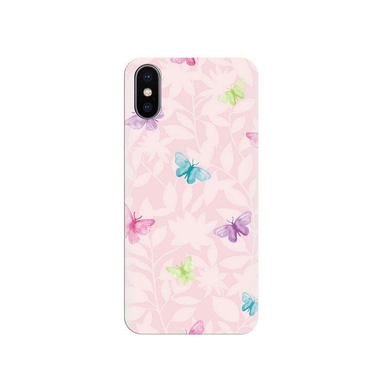 Husa Iphone X Pink Butterfly 006
