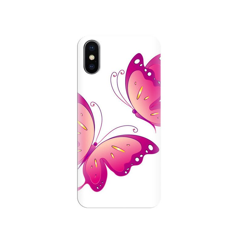 Husa Iphone X Pink Butterfly 003