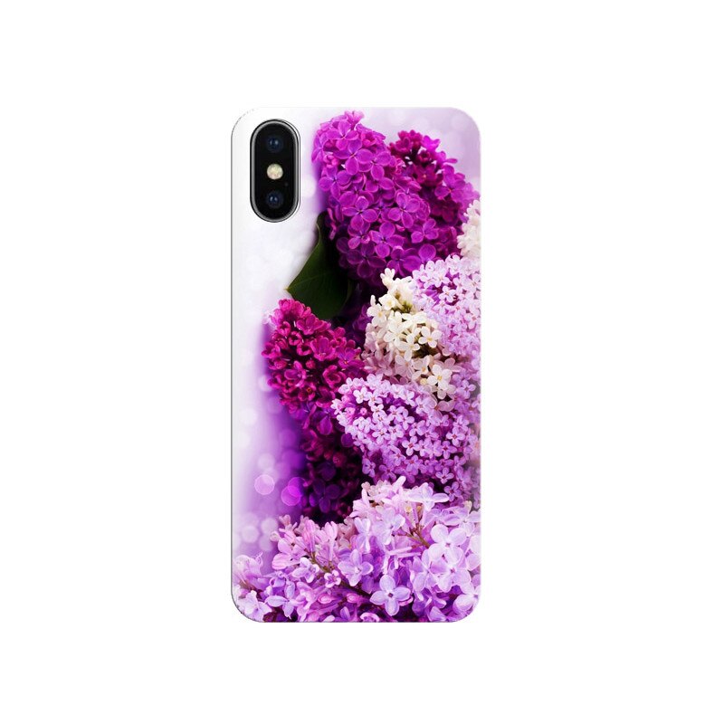 Husa Iphone X Purple Flowers 003