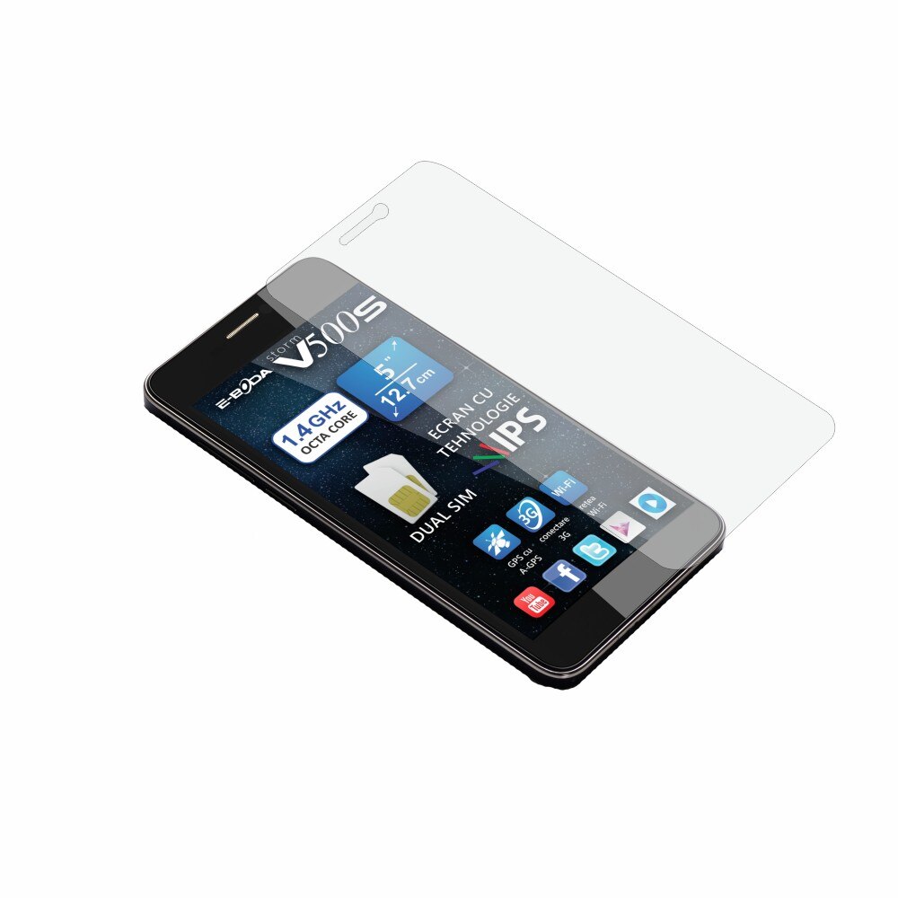 Folie de protectie Clasic Smart Protection E-Boda Storm V500s display,protectie completa ecran+Smart Spray®,Smart Squeegee® si microfibra incluse