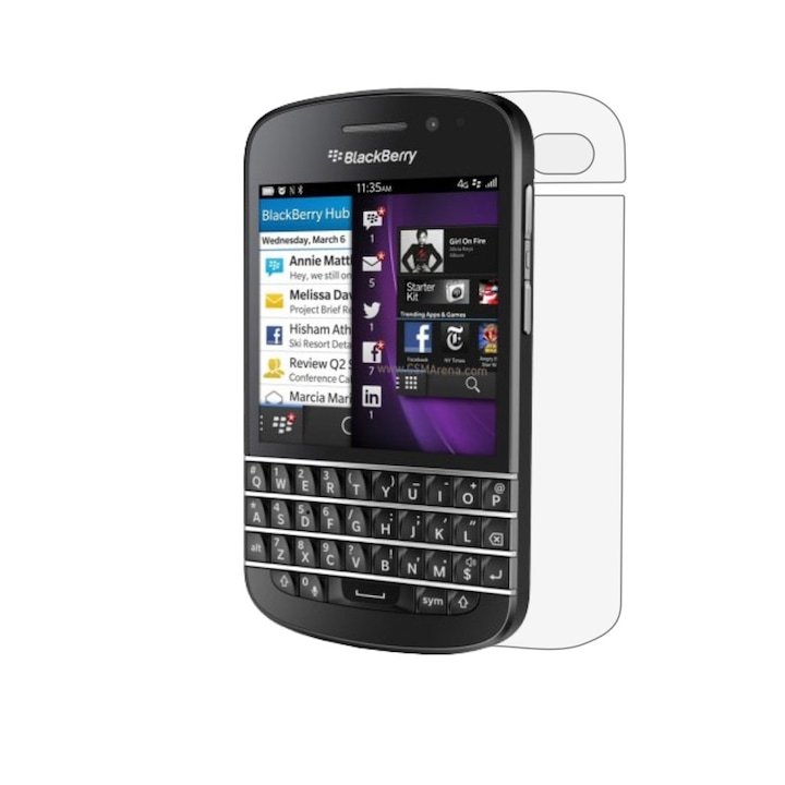 Защитно фолио Classic Smart Protection BlackBerry Q10 гръб, пълна защита на гърба + Smart Spray®, Smart Squeegee® и микрофибър включени