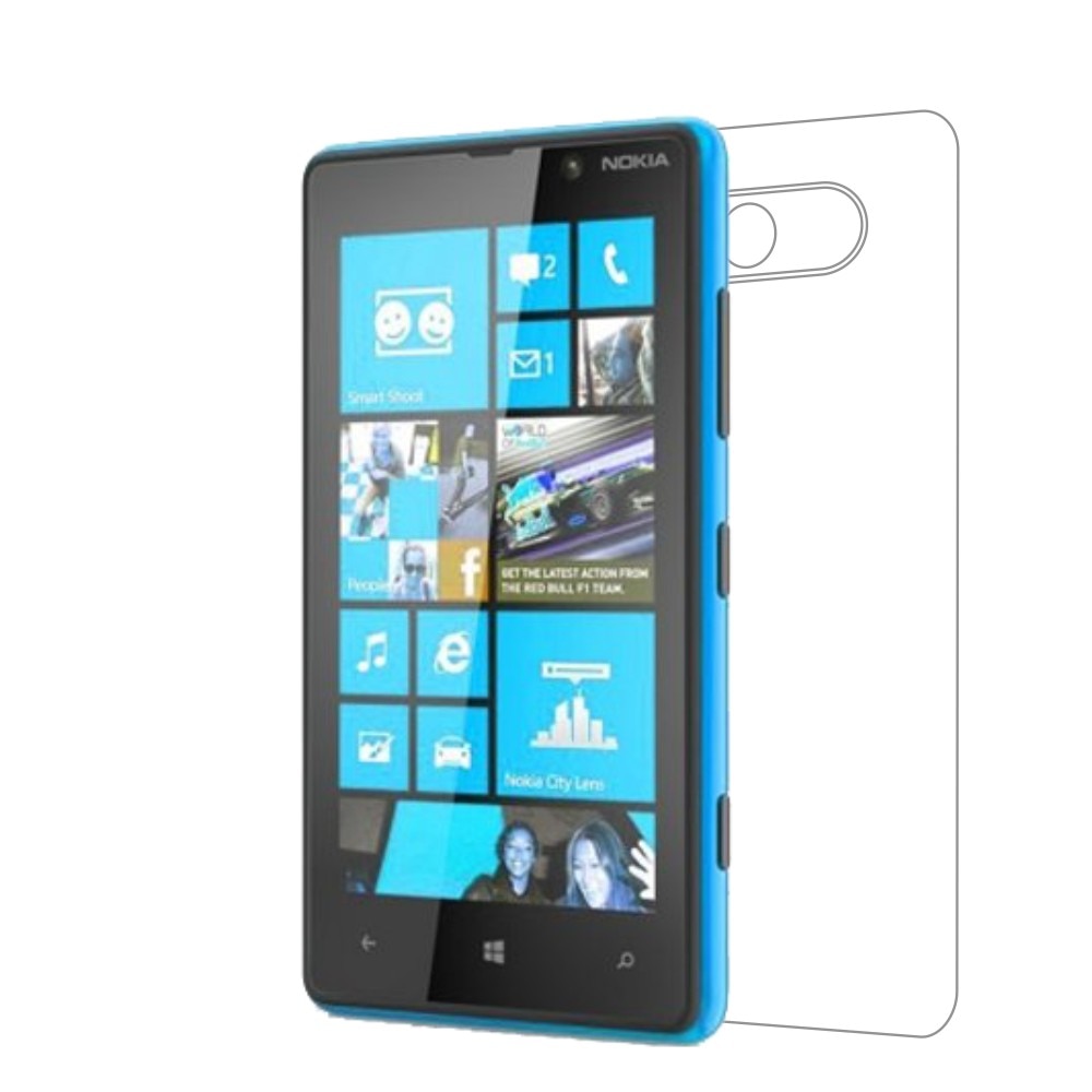 Folie de protectie Clasic Smart Protection Lumia 820 spate,protectie completa spate+Smart Spray®,Smart Squeegee® si microfibra incluse