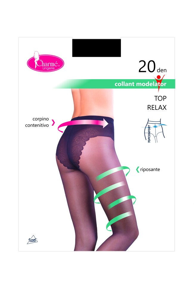 Dres Top Relax 20 Nero de dama Charme, 20 DEN