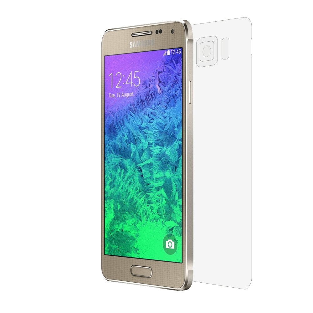 Folie de protectie Clasic Smart Protection Samsung Galaxy Alpha spate,protectie completa spate+Smart Spray®,Smart Squeegee® si microfibra incluse