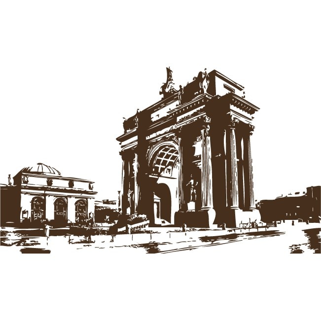 Arcul de Triumf - Sticker Decorativ - Choco - 150 x 87 cm