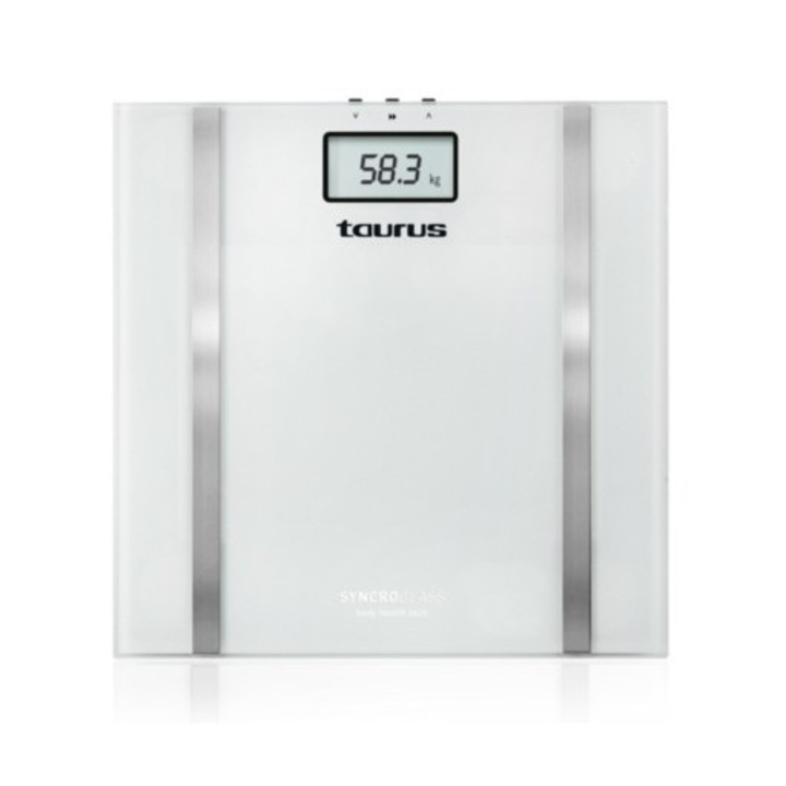 Електронен кантар с анализатор Taurus Syncro Glass, 150 кг
