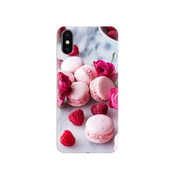 Husa Iphone X Pink Rose Macaroons Raspberry Husa Iphone X Pink Rose Macaroons Raspberry