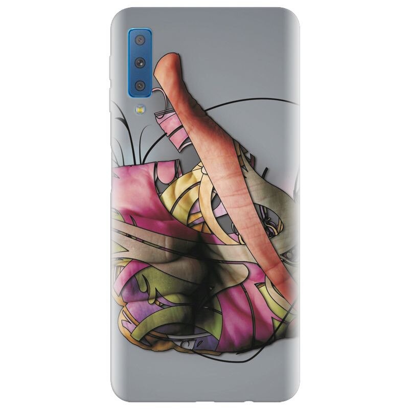 Husa silicon pentru Samsung Galaxy A7 2018, Beautiful Hand Art