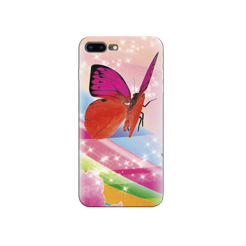 Husa Iphone 7 Plus Pink Butterfly Cellphone